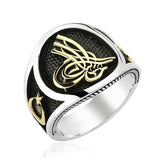 Silver Tughra Men's Ring